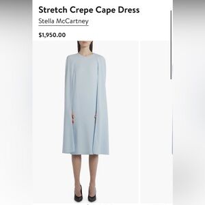 Stella McCartney  Stretch Crepe Cape Dress
